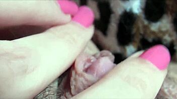 huge clit throbs in intense closeup orgasm