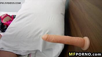 dixie belle shoves shoe deep in shaved pussy solo