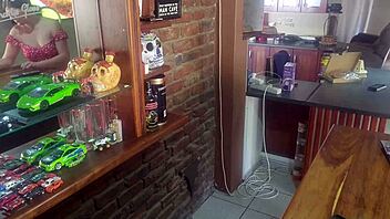 finally pounded cute brunette's tight pussy standing hardcore style