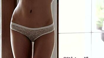 Adorable Euro Babe Fucked Missionary Jizzed on Shaved Pussy