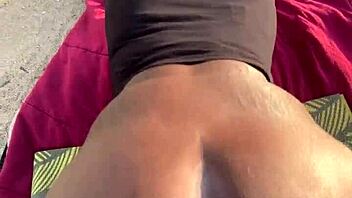 Shy petite teen neighbor returns for more big black cock outdoors