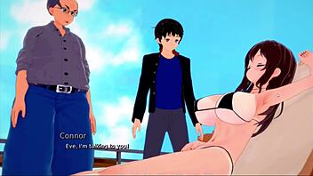 horny teen rides monster cock in wild nature game creampie