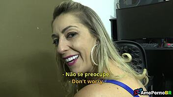 Blonde brazilian milf big ass tits bent over doggystyle