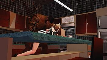 Duane Browns maid takes massive bbc like a champ