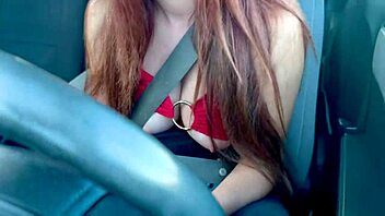 Italian Milf Artemisia Flashes Big Tits Car Ride