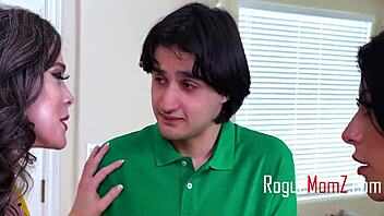 waitress and milf serve me their juicy threesome dessert