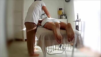 asian masseuse delivers oiled handjob happy ending