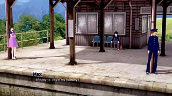 horny teen rides monster cock in wild nature game creampie