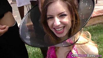 busty babe gags hard on huge black cocks nonstop