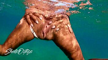 pornstar sheila ortega blows and fucks underwater snorkeling public beach