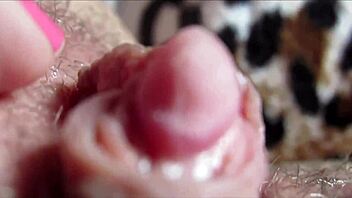 huge clit throbs in intense closeup orgasm