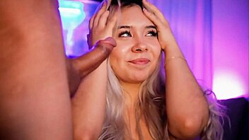 Colombian Blonde Angel Face Sucks Cock