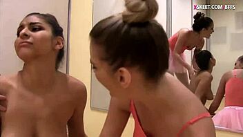 pretty ballerina teens enjoy lesbian fingering and oral