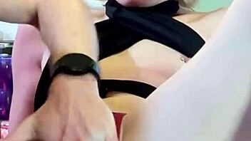 Homemade milf wife bends over kitchen counter for juicy pussy fisting and orgasm