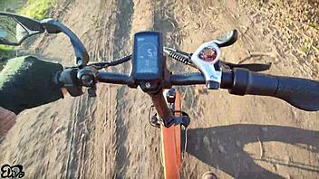 lost in woods cyclist invites me home for cozy chat