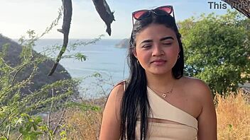 hot latina tourist cheats on husband for cash with stranger