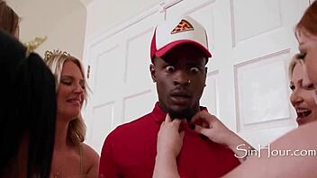 Five Cougars Rip Clothes Off 19yo Pizza Delivery Stud!