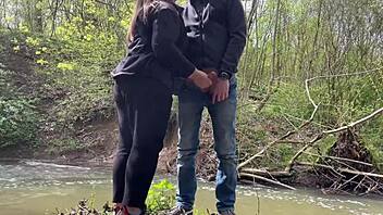 curvy mature milf flashes huge ass then gets fucked outdoors publicly