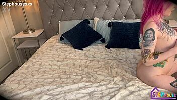 alt tattooed cam girl bent over voyeur doggystyle pounding