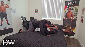 pregnant ebony maid pussy drips ready for pounding