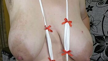 Fat man fucks chubby wife's hairy armpits with huge cumshot!