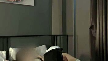 quick halloween party prep fuck with cute asian in lingerie