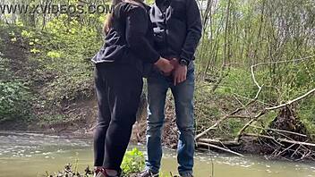 curvy mature milf flashes huge ass then gets fucked outdoors publicly