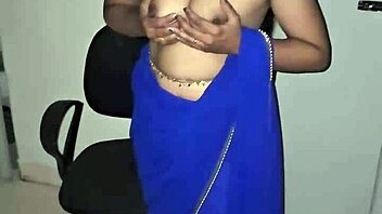 Lisapriya seductively strips saree revealing curves