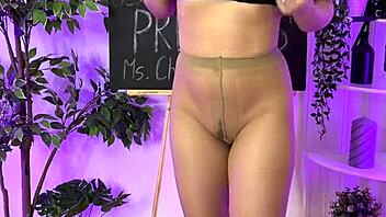 sexy curvy milf leather harness lingerie domination roleplay