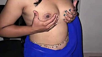 Lisapriya seductively strips saree revealing curves