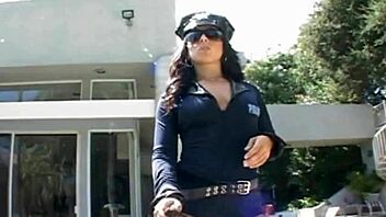 whoa this huge ass latina babe shakes dirty for police action wildly