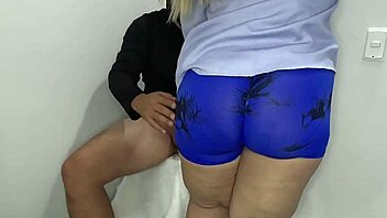 Hot Colombian Milf Sucks Stepson Deep Throat Cum!