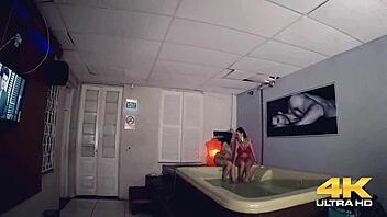 Sauna Sex with Big Tits Brazilian Milfs and Huge Cocks