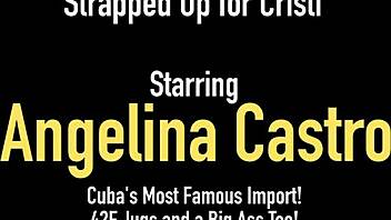 angelina, take cristi's strapon deep inside!