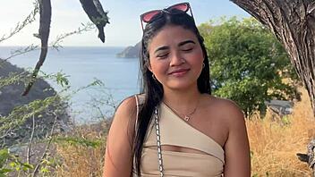 hot latina tourist cheats on husband for cash with stranger