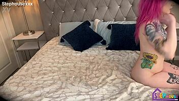 alt tattooed cam girl bent over voyeur doggystyle pounding