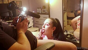 BTS Stunning Black Lynn Vape Deepthroat Blowjob Cocksucker