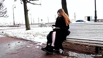 Alita angel casual outdoor teen riding stranger