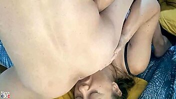 french babe crave ass licking balls blowjob cowgirl in satin lingerie heels