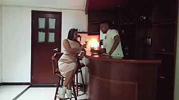 One Drink At Bar Then FUCK New Bartender Hard!