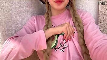 Neighbor Watches Horny Squirting Garden Orgasm