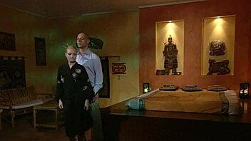 Blonde performer fulfills master's desires through dance and oral