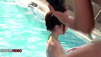 seductive jav brunette babe bikini tit fuck craves milf cumshot climax