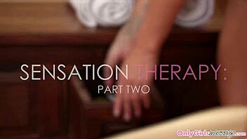 massage loving milf seduces lesbian teen into close up pussy licking and oral fun