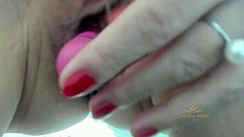 Sexy russian milf jerks hairy pussy close-up, moans and squirts on young hubby's face