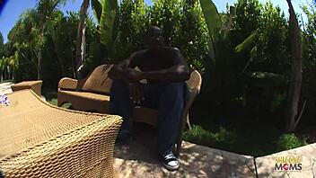 blonde milf craves bbc anal stretching her saggy tits bounce