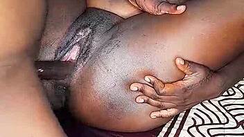 Ebony Babe Bent Over Doggystyle Fucked Bareback No Condom
