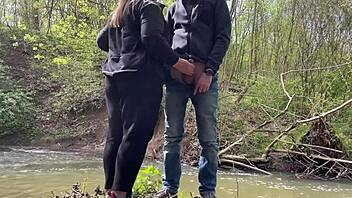 curvy mature milf flashes huge ass then gets fucked outdoors publicly