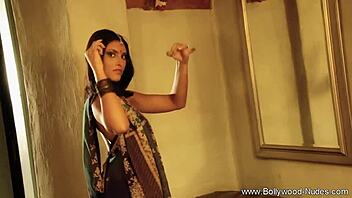 Indian girlfriend teases undressing nude dancing erotically softcore