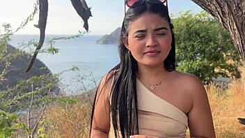 hot latina tourist cheats on husband for cash with stranger